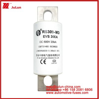 RS309-MD EVS-300A ক্যারেমিক টিউবুলার ফিউজ DC500V 20KA বৈদ্যুতিক যানবাহন বোল্টযুক্ত সংযোগ কাঠামো অটোমোটিভ অ্যাপ্লিকেশন ডিজাইন চমৎকার ডিসি পারফরম্যান্স