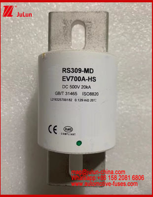 কারেমিক গোলাকার টিউব বৈদ্যুতিক গাড়ির ফিউজ RS309-MD-EV700A-HS 500VDC 20KA অটোমোবাইল বোল্ট স্টাড মাউন্ট বিশেষ ডিজাইন করা ফিউজ বেস যানবাহন পরিস্থিতির জন্য