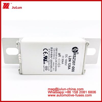 125A DC1000V 50KA AR ক্যারেমিক টিউবুলার RSZ307-000 এল 2 এন ফিউজ অটোমোবাইল বোল্ট স্টাড মাউন্ট ডিজাইনের ইভি / এইচইভি সুরক্ষার জন্য
