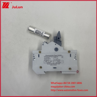 14*51 মিমি gPV 1000VDC 50A ফিউজ টেকসই PV ফটোভোলটাইক ফিউজ হোল্ডার সোলার অ্যাপ্লিকেশন এবং প্যানেলের জন্য ডিসকানেক্টর