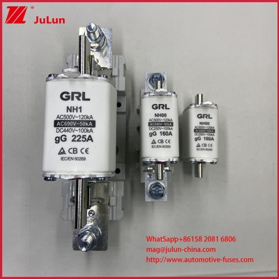 NT000 ফিউজ এআর হাই ব্রেকিং 500V/690V রেটযুক্ত সিরামিক পোরসিলিন মেল্ট লিঙ্ক ফিউজ 80A নিম্ন ভোল্টেজ তামা সংযোগ NH000 ফিউজ