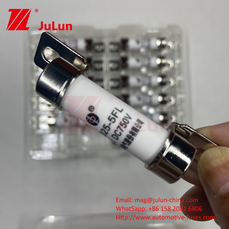EV325 5FLL DC750V 10A 15A 20A Ex10A-100A EV চার্জিং ফিউজ সহ সিরামিক এবং বাইরের পাইপ সহ