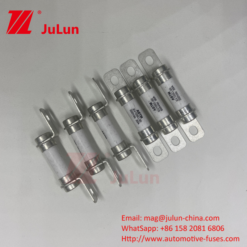 30A হাইব্রিড যানবাহন 500VDC ফিউজ বোল্ট এম 6 ডিসি অটোমোটিভ ডিভাইস এবং সরঞ্জাম শর্ট সার্কিট এবং ব্যাকআপ
