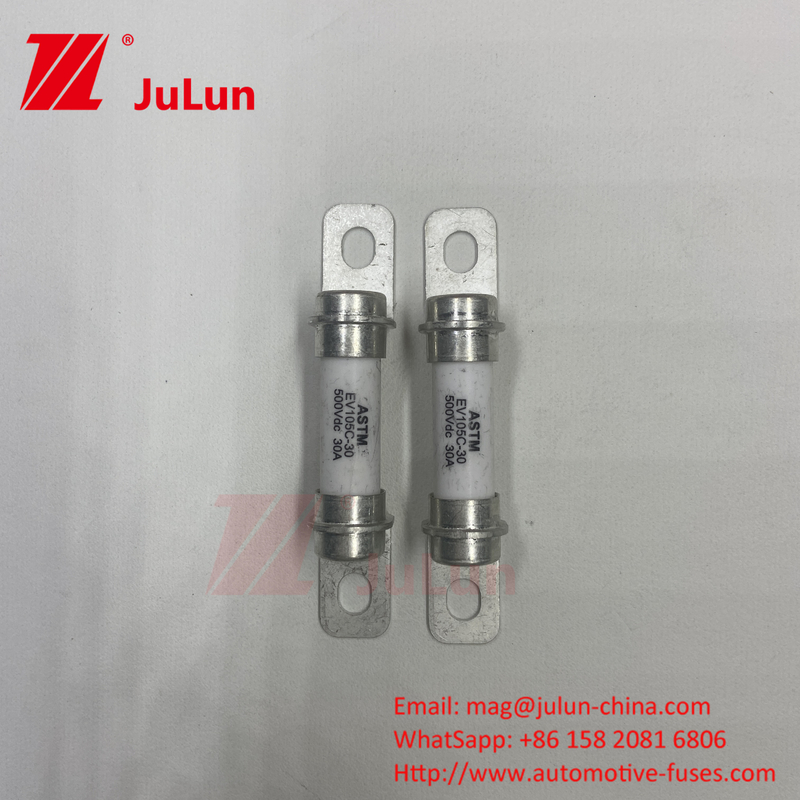 বোল্টযুক্ত দ্রুত ফিউজ 500VDC 5A 15A 30A 40A 10A 20A সিরামিক পাওয়ার রূপান্তর সিস্টেম পাওয়ার সিস্টেম ফিউজ চালায়