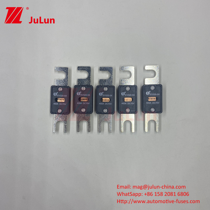 SINO 6kA সিরামিক EV320-5X-80A-N কপার কোয়ার্টজ স্যান্ড টিউব টাইম ধ্রুবক 2ms EV ইলেকট্রিক কার ফিউজ
