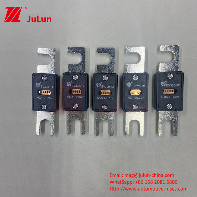 বৈদ্যুতিক যানবাহন EV320-5X-225A 70VDC ভোল্টেজ অটোমোটিভ ফিউজ EV চার্জিং সিস্টেমের জন্য M6 M8