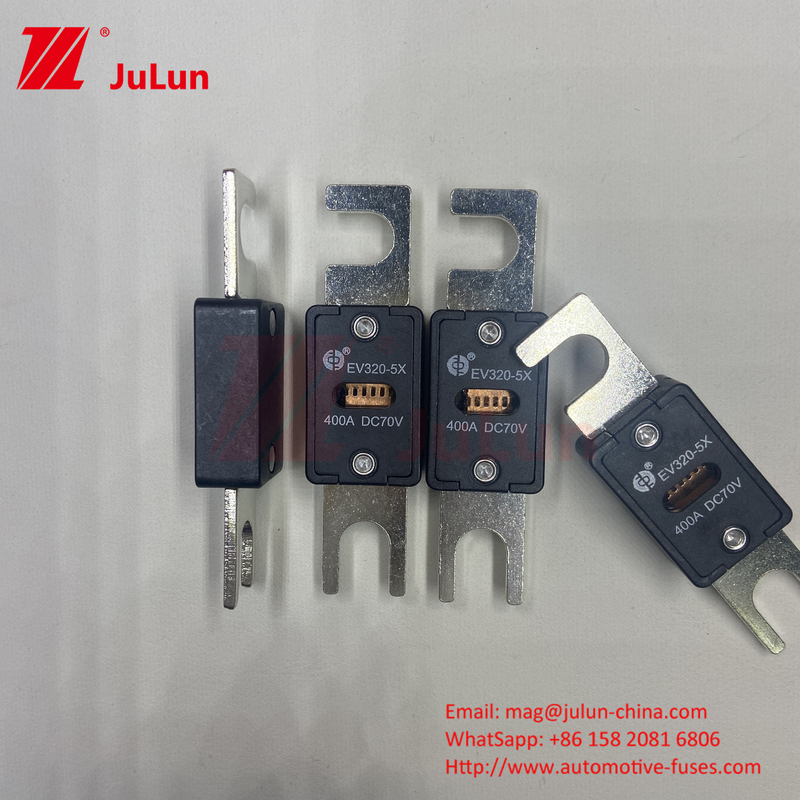 EV320-5X-350A-N 70VDC 6kA সিরামিক কপার ইলেকট্রিক যানবাহন ফিউজ EV ট্র্যাকশন সিস্টেম নিরাপত্তা জন্য