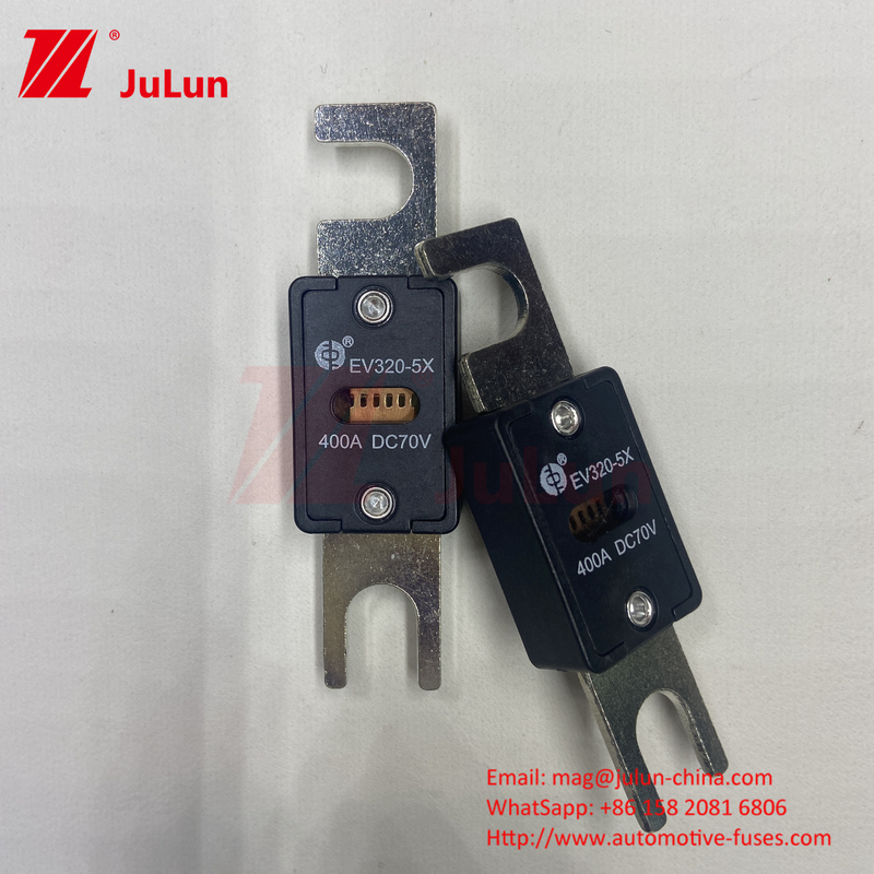 EV320-5X-450A-N 70VDC M6 M8 পোর্টেবল ইভি ফিউজ অটোমোটিভ পাওয়ারট্রেন এবং বৈদ্যুতিক সিস্টেমের জন্য ISO8820-5 স্ট্যান্ডার্ড পূরণ করে