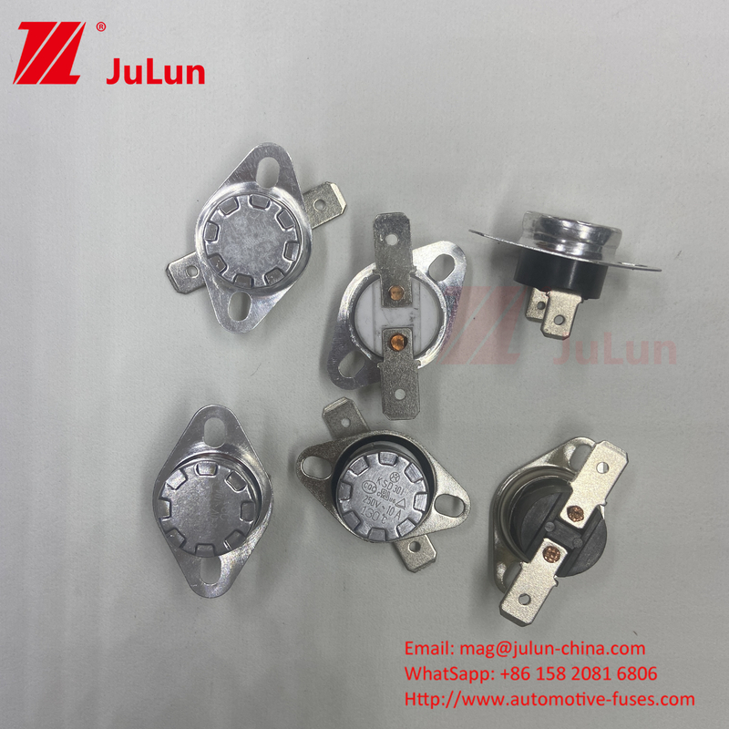 KSD301 KSD302 আইসোলেশন প্রতিরোধের কোন ভাঙ্গন অন্ধকরণ স্বাভাবিক অবস্থা জাম্প সুইচ ≥100000 বার জীবনচক্র সঙ্গে