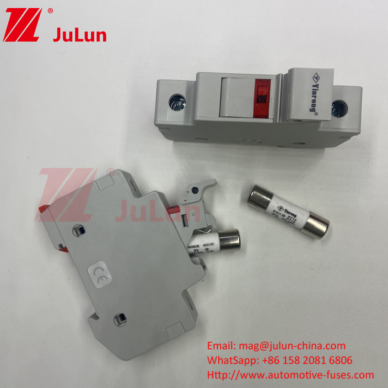 10x38mm 32A সিলভার এলিমেন্ট সোলার ফিউজ ফোটভোলটাইক RT18-32X 10*38mm সিলিন্ডারিকাল ফিউজ হোল্ডার 32A 690V নিম্ন সঙ্গে