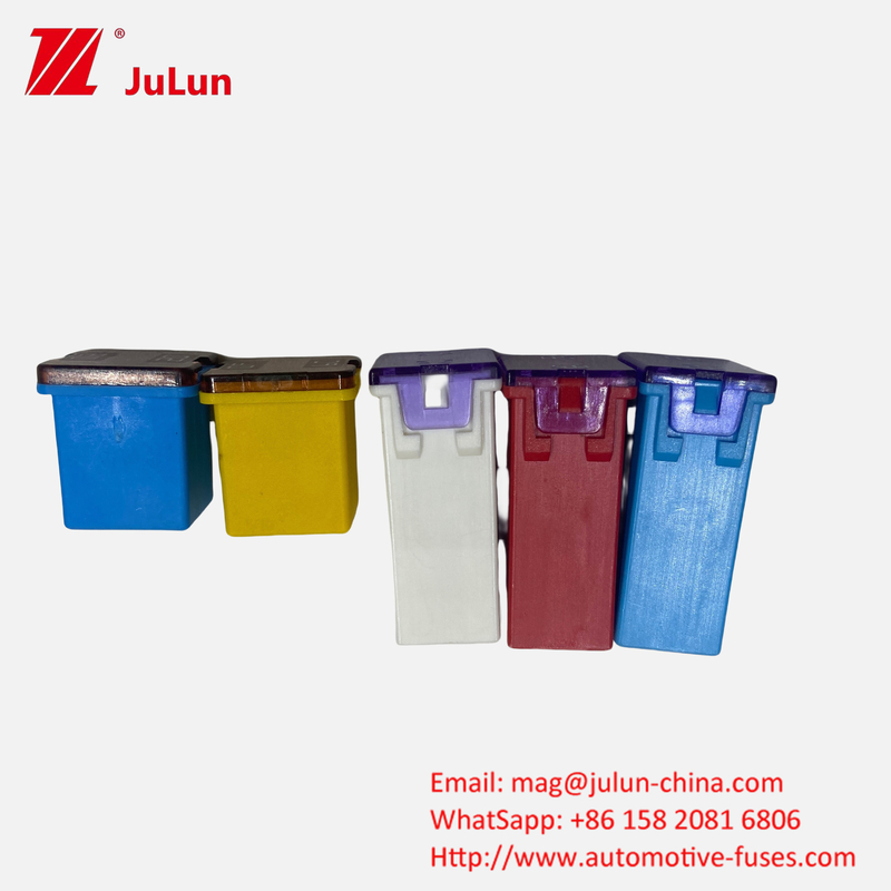 OEM ব্লেড ফিউজ এসবিএফসি জে এফএলএফ এন রোড যানবাহনের জন্য ফিউজ বৈদ্যুতিক গাড়ি বিশেষ লিটেল অটোমোবাইল স্কয়ার ফিউজ 32V 58V