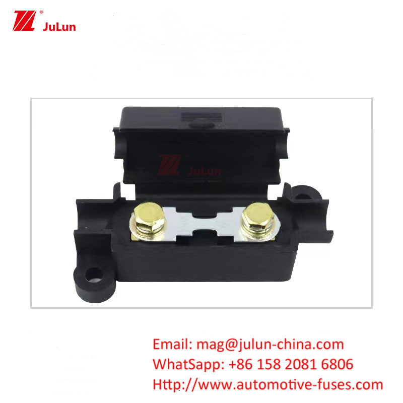 Eu UL 32V 30A-500A কপার অটোমোটিভ ফিউজ হোল্ডার ফর্ক বোল্ট ফিউজ হোল্ডার নতুন শক্তি উচ্চ বর্তমান ফিউজ