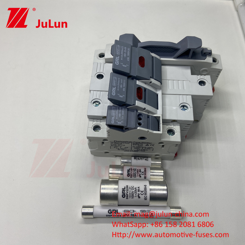 10*38mm gPV 1000VDC 32A FUSE Din গাইড ফিউজ হোল্ডার সহজ এবং নিরাপদ ইনস্টলেশনের জন্য