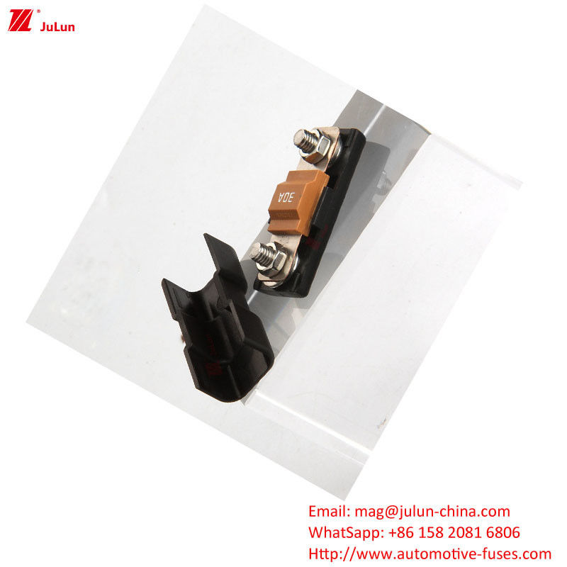 32 ভি অটোমোটিভ ফিউজ হোল্ডার 30A-500A বোল্ট / বোল্ট রেটযুক্ত এম্পায়ার 2-পোল ফিউজ ব্লক সহ