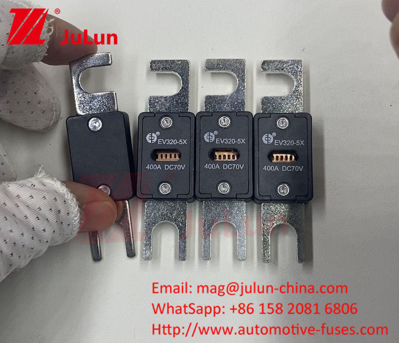 EV320 100A 200A 225A 250A 300A 350A 500A 70VDC ব্লো 10KA / 20KA ব্রেকিং ক্যাপাসিটি ফিউজ বৈদ্যুতিক যানবাহন চার্জিং জন্য