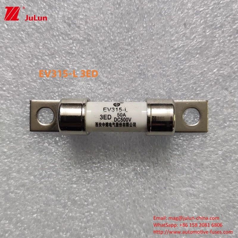 DC500V বৈদ্যুতিক যানবাহন EV ফিউজ সুরক্ষা বৈদ্যুতিক যানবাহন মডেল EV315-L 3E 10A-60A