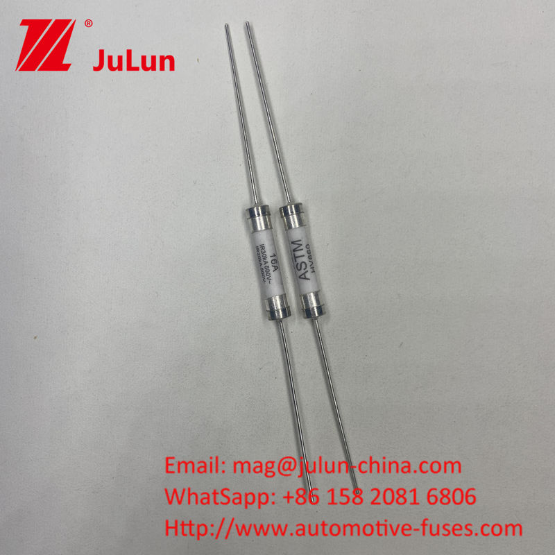 HV660 ASTM 16A 500VDC 30KA সিরামিক অটোমোটিভ ফিউজ অক্ষীয় সীসা মাউন্ট পদ্ধতি 6 * 32 মিমি