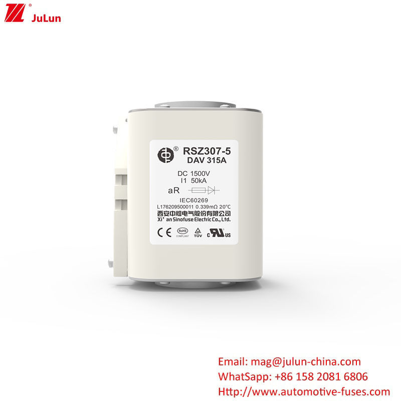 RSZ307-5-DAV 315A Ev চার্জার অ্যাডাপ্টার 450A-1800A 1500VDC এনার্জি ফিউজের জন্য সামঞ্জস্যপূর্ণ