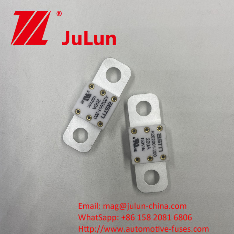 A202001-500A 125VDC এএসটিএম প্রচেষ্টাহীন ইনস্টলেশন সিরামিক কার ফিউজ ভোল্টেজ 150VDC এম 8 ইনস্টলেশনের জন্য