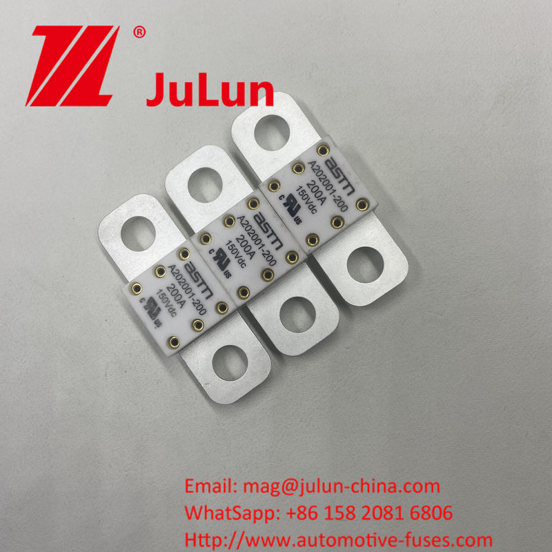 সিরামিক অটোমোবাইল ফিউজ A202001-250A 39mm এর গর্ত দূরত্ব এবং প্রস্তাবিত টাইট টর্ক 11-13N · m এর সাথে M8 ইনস্টলেশনের জন্য