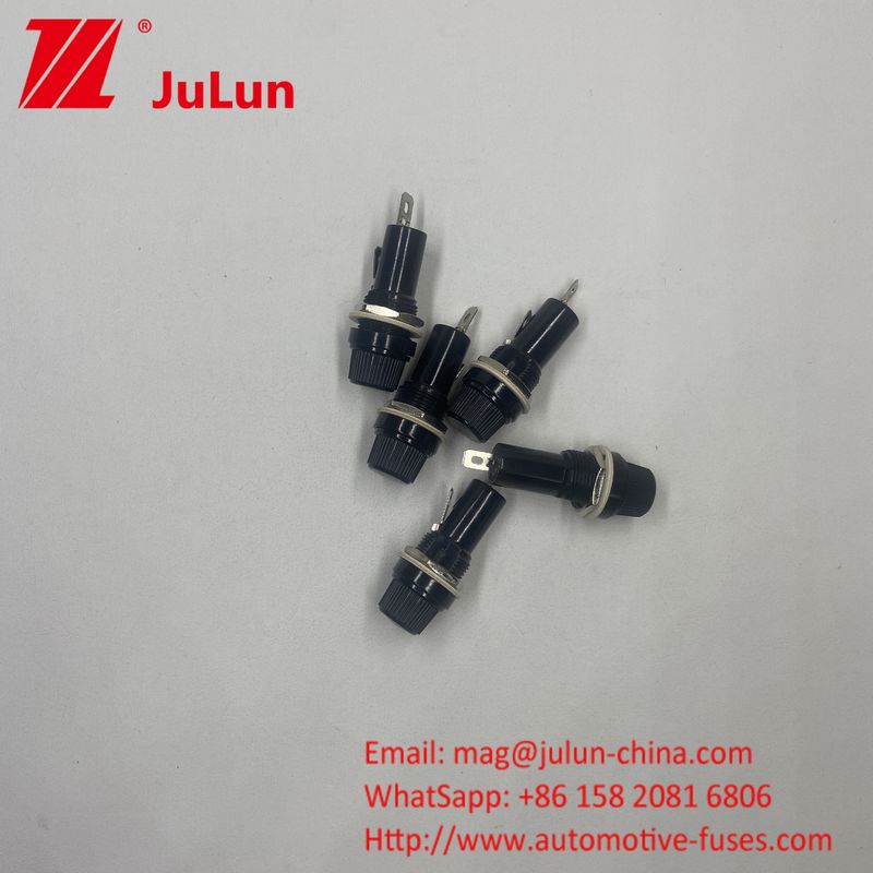 6 * 30mm ইনস্যুরেন্স প্যানেল মাউন্ট জন্য বোতাম টাইপ গাড়ী ফিউজ হোল্ডার টিউব সকেট