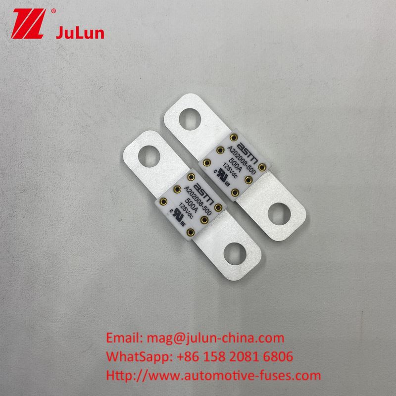 A202008 125VDC 100A অটোমোবাইল ডিসি ইলেকট্রিক কার চার্জিং ফিউজ জন্য EV হোল দূরত্ব 50.8mm
