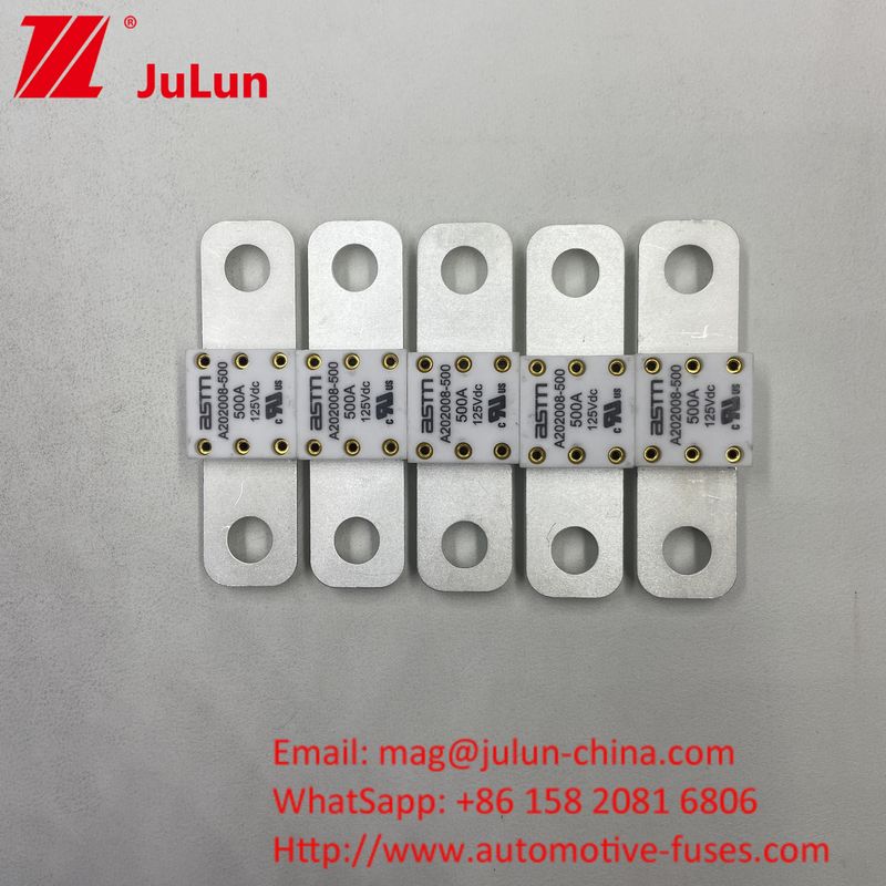350A 125VDC কার ব্যাটারি ফিউজ ছোট আকার উচ্চ বর্তমান রেটিং এএসটিএম শর্ট সার্কিট সুরক্ষা