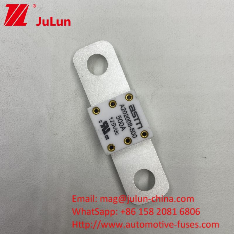 ASTM 400A 125VDC সিরামিক মেটাল কার ব্যাটারি ফিউজ অটোমোটিভ শিল্পের জন্য 68 * 17.7 * 12mm