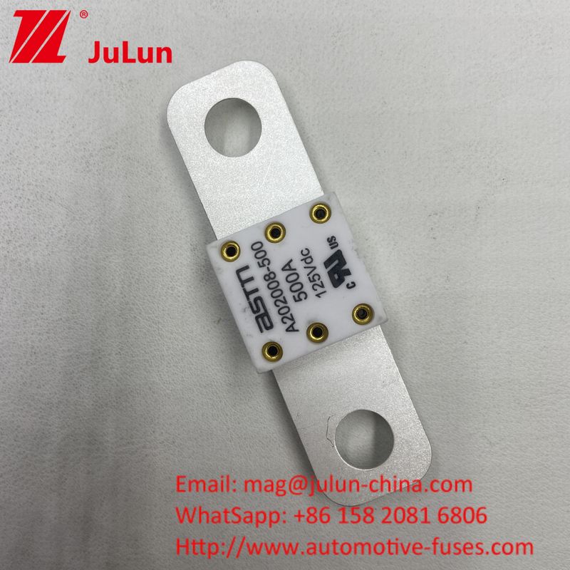300A 125VDC এএসটিএম এম 8 বোল্ট কার ব্যাটারি ফিউজ ভারী দায়িত্ব অ্যাপ্লিকেশন জন্য দীর্ঘস্থায়ী দীর্ঘস্থায়ী