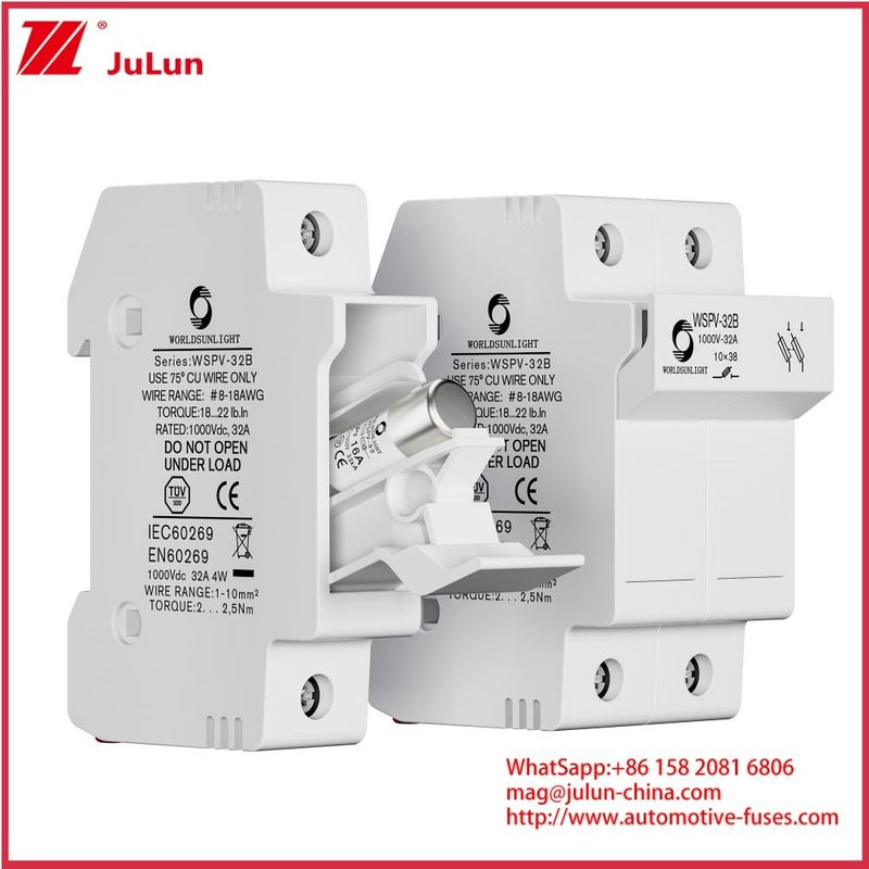 GPV 16A 1000VDC 20KA ফোটোভোলটাইক হাই ভোল্টেজ টিউবুলার সিরামিক ফিউজ 10*38mm