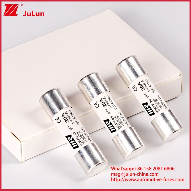 20A 1000DC 10*38 সিরামিক জিপিভি ফিউজ নামমাত্র ভোল্টেজ ফোটোভোলটাইক উচ্চ ভোল্টেজ টিউবুলার ফিউজ ধারক