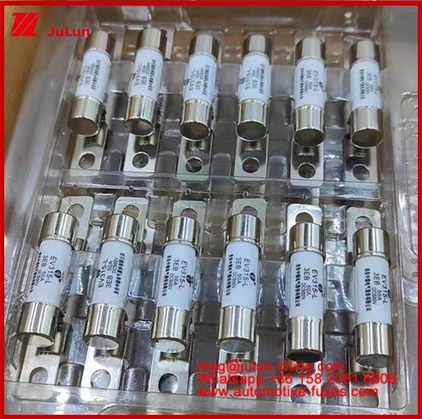 EV315-L 3EB 30A ফিউজ 10A 15A 20A 25A 30A 40A 50A DC500V সিরামিক রেটেড ভি হোম ইভি চার্জার বৈদ্যুতিক গাড়ির জন্য বোল্টড নির্মাণ ইভি ট্র্যাকশন সিস্টেমের জন্য
