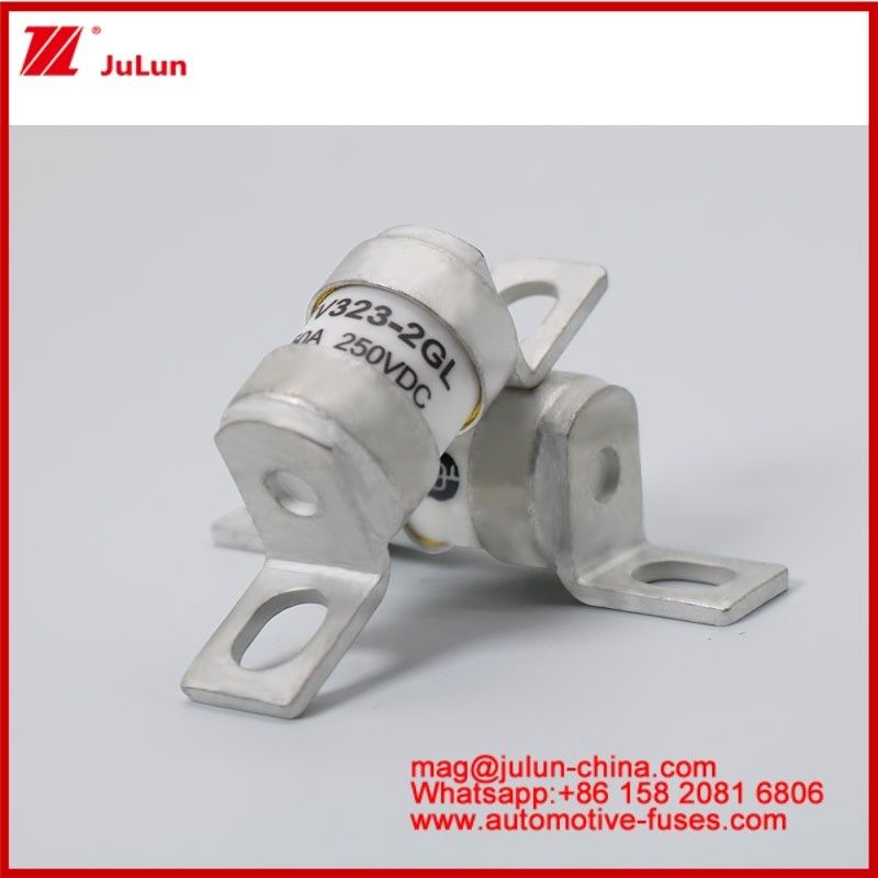 EV323-2GL 50A DC250VDC টিউবুলার সিরামিক ফিউজ বর্তমান বোল্টড কাঠামো কম্পন প্রতিরোধী যান্ত্রিক শক EV বা HEV কমপ্যাক্ট আকার উচ্চ রেটযুক্ত বৈদ্যুতিক যানবাহন