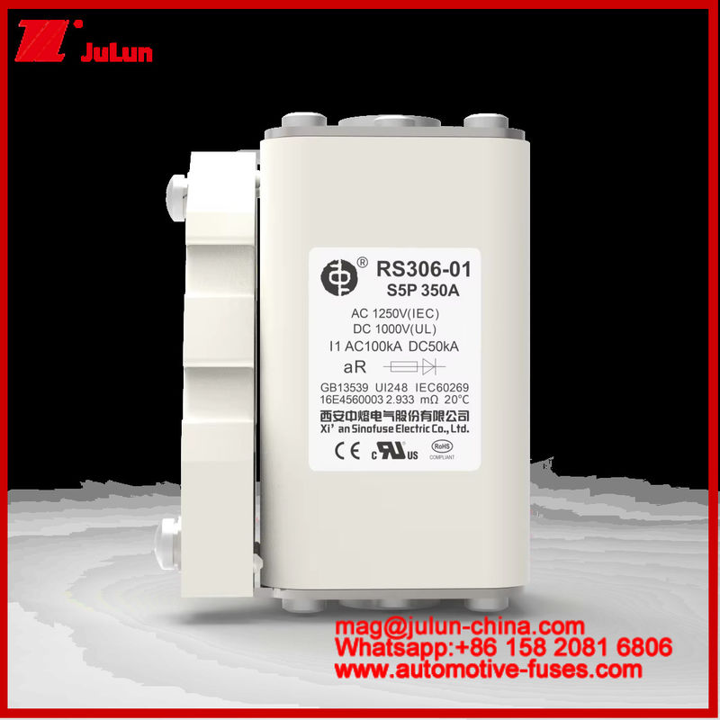 RS306-01-S5P 350A AC1250V DC1000V 50KA স্কয়ার ক্যারেমিক ফিউজ উচ্চ রেটযুক্ত বর্তমান শর্ট সার্কিট সুরক্ষা ব্রেকিং ক্ষমতা