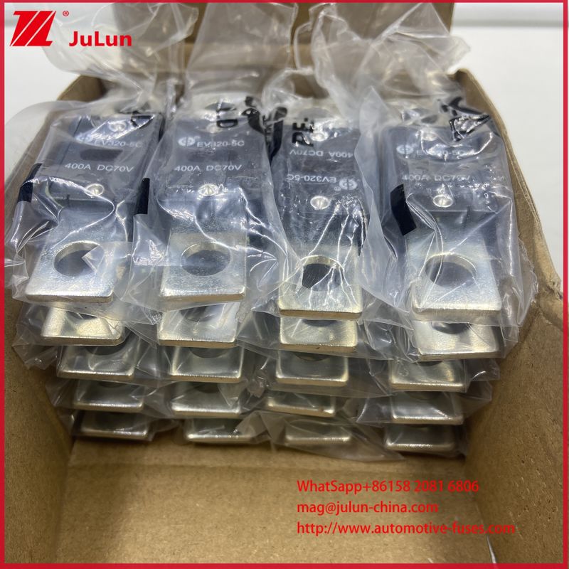 EV320-5X 5C DC70V 300A 400A 350A 6KA সর্বাধিক ব্রেকিং বর্তমান বৈদ্যুতিক যানবাহন ফিউজ ISO8820-5 এবং GB/T31465.5-2015 স্ট্যান্ডার্ডের সাথে সামঞ্জস্যপূর্ণ