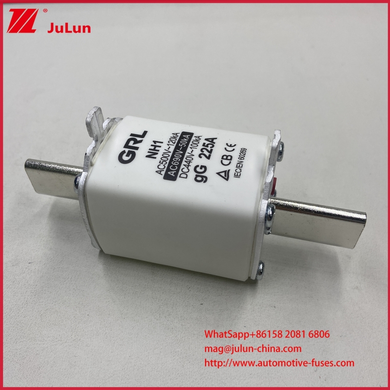NH000 NT000 300A 225A 500V 120kA উচ্চ বিরতি ক্ষমতা ফিউজ ফিউজ লিঙ্ক GG-gL ছুরি যোগাযোগকারী ব্লেড সঙ্গে
