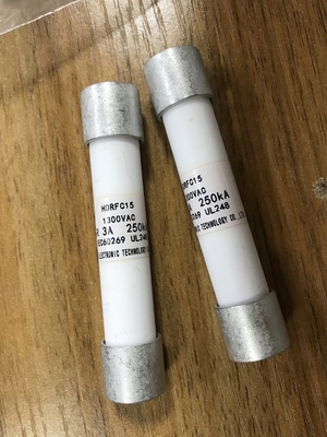 3A 1300V সিরামিক উপাদান উচ্চ ভোল্টেজ ফিউজ কারেন্ট 250KA 15X75mm