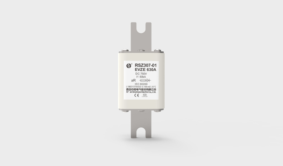 630A 750VDC সিরামিক ইলেকট্রিক ভেহিকেল ফাস্ট ফিউজ RSZ307-01-EVZE চমৎকার DC পারফরম্যান্স