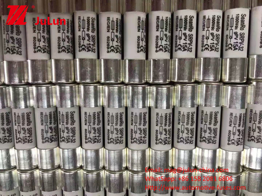 সোলার প্যানেল 50A 1000VDC স্টোরেজ ট্যাঙ্কের জন্য 10x38 মিমি সহ সিলিন্ড্রিকাল সোলার পিভি ফিউজ হোল্ডার