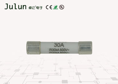 সিই ডিসি উচ্চ ভোল্টেজ ফিউজ 30A 6x30mm পিভি সিস্টেম সৌর পাওয়ার অ্যাপ্লিকেশন জন্য
