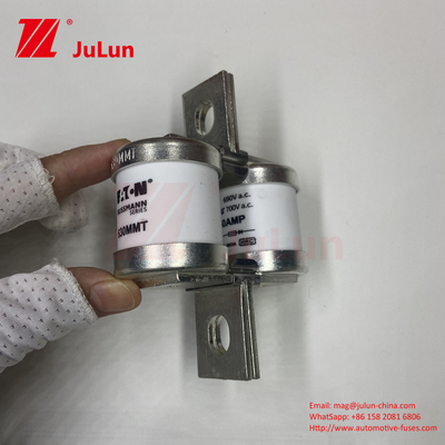 BUSSMANN 630MMT 690V সিরামিক কপার অটোমোটিভ ফিউজ M6/M8 ইনস্টলেশন 630A বৈদ্যুতিক বর্তমান নিরাপত্তা ফিউজ