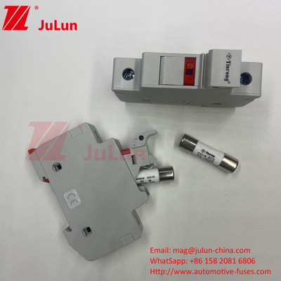 10x38mm 32A সিলভার এলিমেন্ট সোলার ফিউজ ফোটভোলটাইক RT18-32X 10*38mm সিলিন্ডারিকাল ফিউজ হোল্ডার 32A 690V নিম্ন সঙ্গে