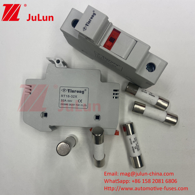সিলভার এলিমেন্ট সোলার পিভি ফিউজ IEC60269.6 স্ট্যান্ডার্ড ডিন গাইড ফিউজ হোল্ডার জন্য