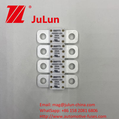 ইভি ট্রাকশন সিস্টেম সিরামিক A202001 250A 150VDC উচ্চ ভাঙ্গন ক্ষমতা সহ ফিউজ 400A 500A 16-20KA