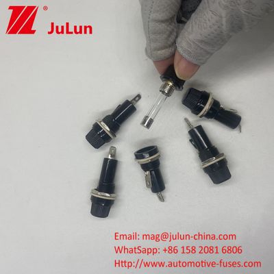 5*20mm 6X30mm গ্লাস কার ফিউজ হোল্ডার 12mm 15A 125V 10A 250V
