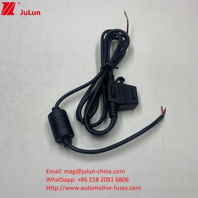 ফিউজ 50A ম্যাক্সি বর্তমান রেটিং লাল 10AWG তারের 280mm মোট দৈর্ঘ্য ইনলাইন ফিউজ ধারক