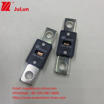 EV320-5X 100A 70VDC সিরামিক কার ফিউজ বৈদ্যুতিক বৈশিষ্ট্য 1.0In 4 ঘন্টা 3.0In 10s সর্বোচ্চ