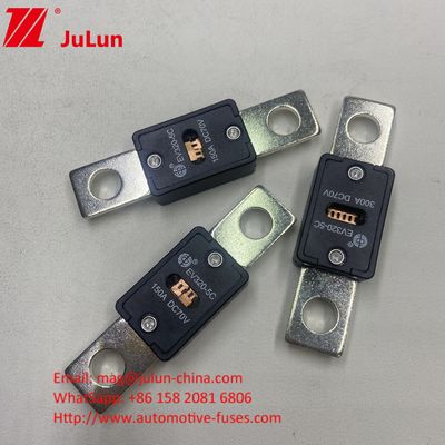 EV320-5C 200A 70VDC বৈদ্যুতিক গাড়ির দ্রুত চার্জিং ফিউজ 68*19*10mm গর্ত দূরত্ব 51mm