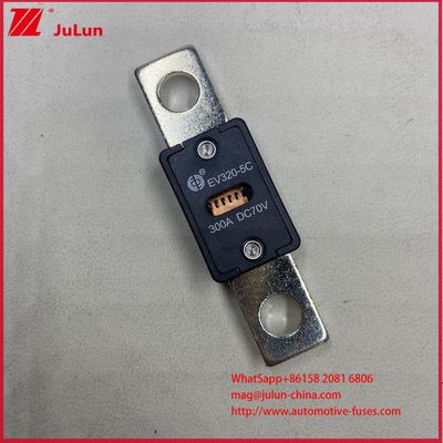 100A DC70V কাটিং-এজ ইলেকট্রিক যানবাহন ফিউজ EV320-5C 5X 150A 300A DC70V সিরামিক শরীরের উপাদান এবং 6KA সর্বোচ্চ ব্রেকিং বর্তমানের সাথে দ্রুত চার্জিং