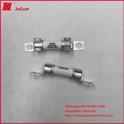 ASTM 15A 30A DC500V বর্তমান বৈদ্যুতিক যানবাহন ফিউজ সুরক্ষা বোল্ট সিরামিক মধ্যে HEV জন্য